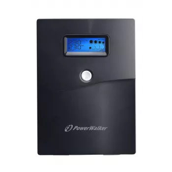 Uninterruptible Power Supply PowerWalker VI 3000 SCL — Line-Interactive UPS 3 kVA / 1800 W, 230 V, 9 Ah battery, LCD, Tower, Black