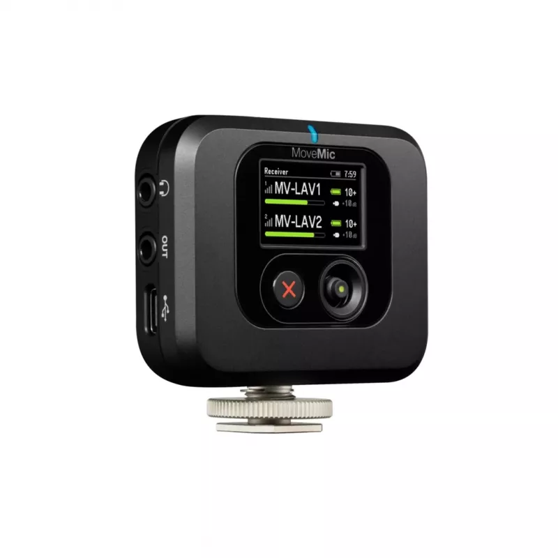 Wireless camera-mount receiver Shure MV-R-Z6 — 50–20000 Hz, 30 m range, 12–15 V, 308×101×38 mm, 0.429 kg, black