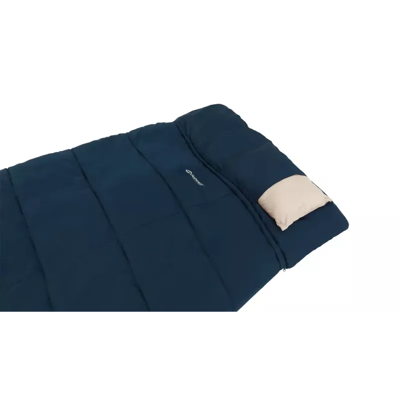 Sleeping bag Outwell Contour Lux XL — rectangular adult, polyester, 2200×1050 mm, for users up to 190 cm, blue