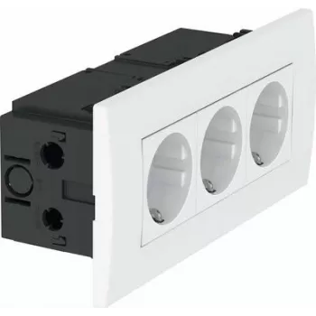OBO Bettermann Socket Unit 3-way 84x185x59 pure white SDE-R (6119414)