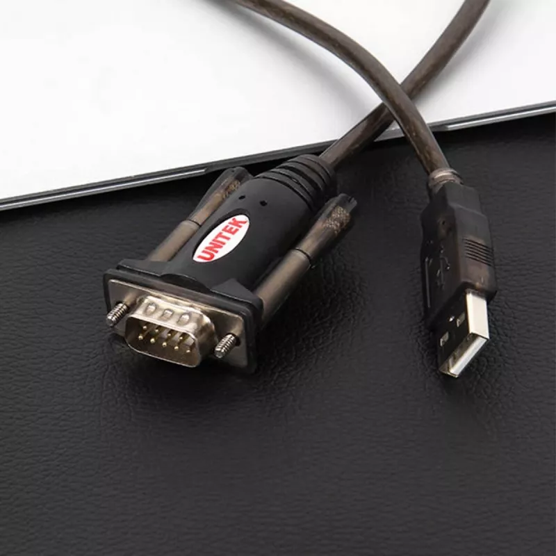 UNITEK Y-105 serial cable Black 1.5 m USB Type-A DB-9