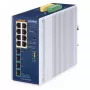 Managed Switch PLANET IP30 8-Port L2/L4 Gigabit Ethernet Aluminium Blue