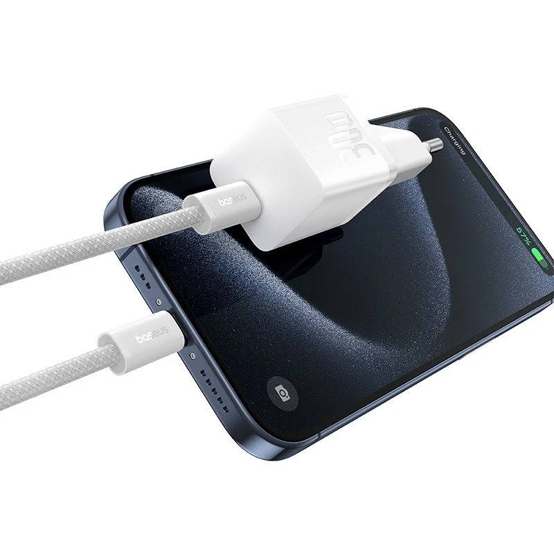Baseus P10110902213-01 USB-C GaN5 mini 30W mains charger White