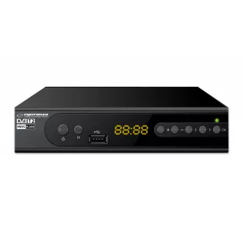 Set-top box ESPERANZA EV106R cable tuner DVB-T2 / HEVC H.265, HDMI, USB, PVR, Dolby Digital, 174–790 MHz, black