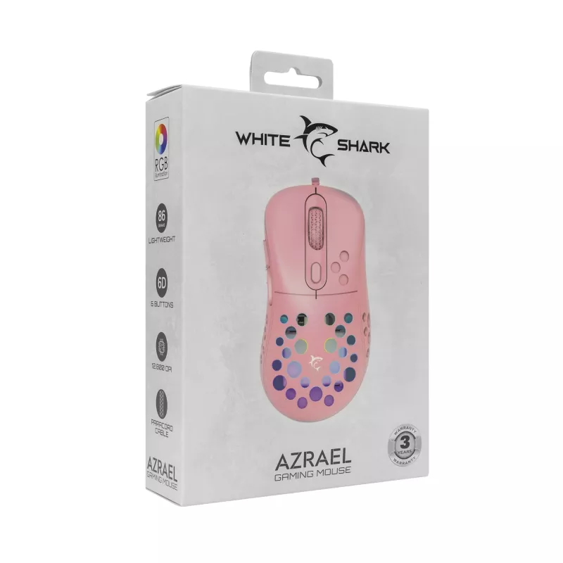 Mouse White Shark GM-5013 Azrael Pink USB