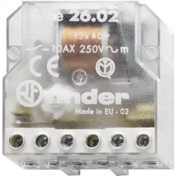 FINDER impulse switch 230VAC 26.02.8.230.0000 Series 26 for flush-mounted box 2 contacts 10A 26.02.8.230.0000 (260282300000)