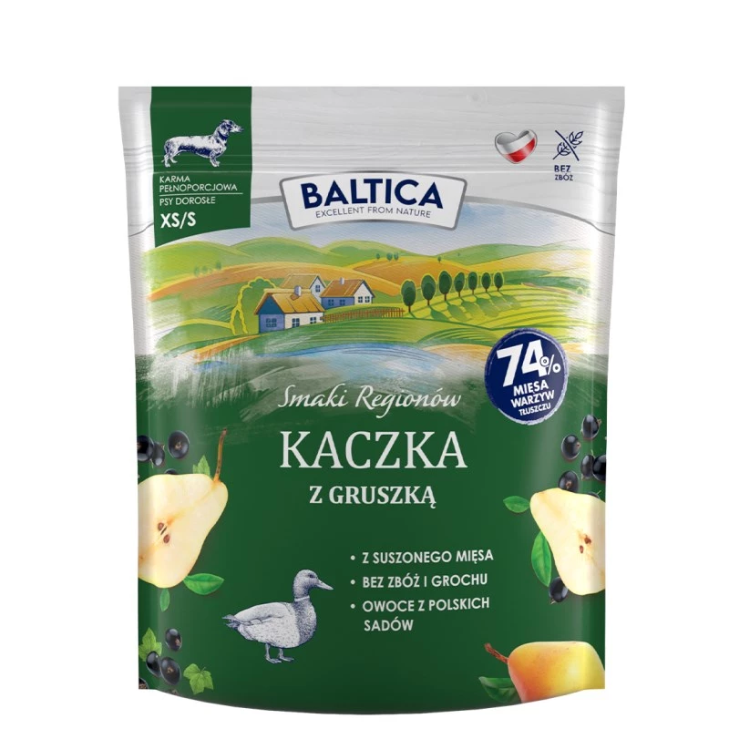 Wet dog food Baltica Duck with Pear XS/S 1 kg — Complete Diet for Small Adult Dogs