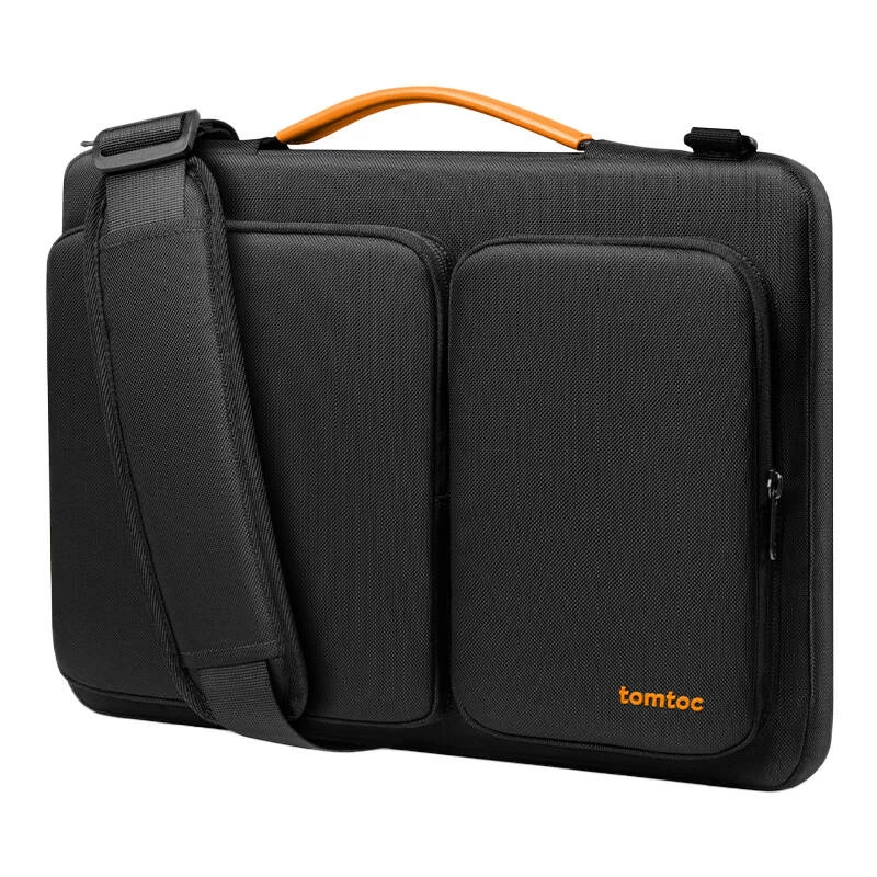 Laptop briefcase Tomtoc Defender-A42 by Tomtoc (black) — compact protective sleeve for notebooks