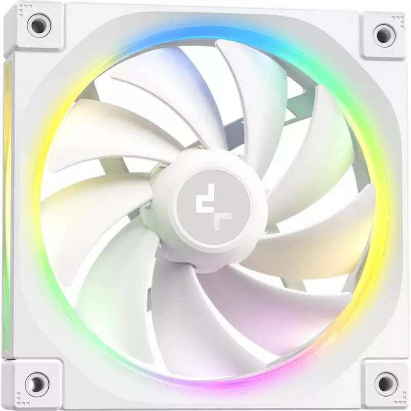 Liquid CPU cooler DeepCool LQ240 White with 240mm aluminum radiator, 2x120mm RGB fans, 41cm tubes
