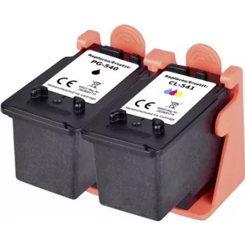 Renkforce Ink Combination-Pack replaces Canon PG-540 + CL-541 (5225B006) compatible Combination-Pack Black, Cyan, Magenta, Yellow RF-I-C-PG540CL540BCMY2PK RF-5628790 (RF-5628790)
