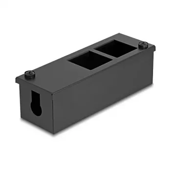 Distribution box DeLOCK Easy 45 module holder for table or wall mounting, metal, black — 4×22.5×45 mm or 2×45×45 mm