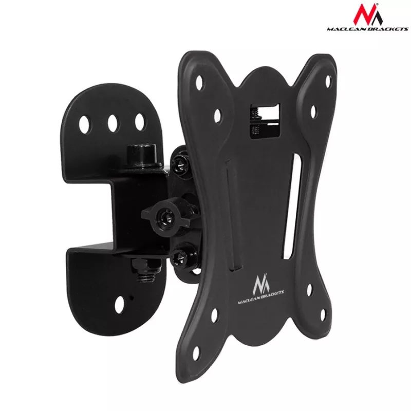 Wall mount bracket MACLEAN MC-670 — adjustable, supports up to 20 kg, VESA 100x100, for 13–27 inch monitors, black