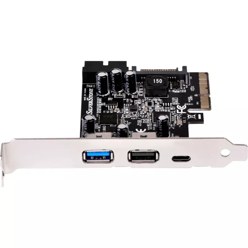 SilverStone ECU05 - USB-Adapter - PCIe 2,0 x2 Low Profile - USB 3,1 Type C x 1 + USB3.0 x 2 + USB3.0 (intern) x 2 (SST-ECU05)