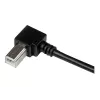 StarTech.com 3m USB 2.0 A to Right Angle B Cable - M/M, 3 m, USB A, USB B, USB 2.0, Black
