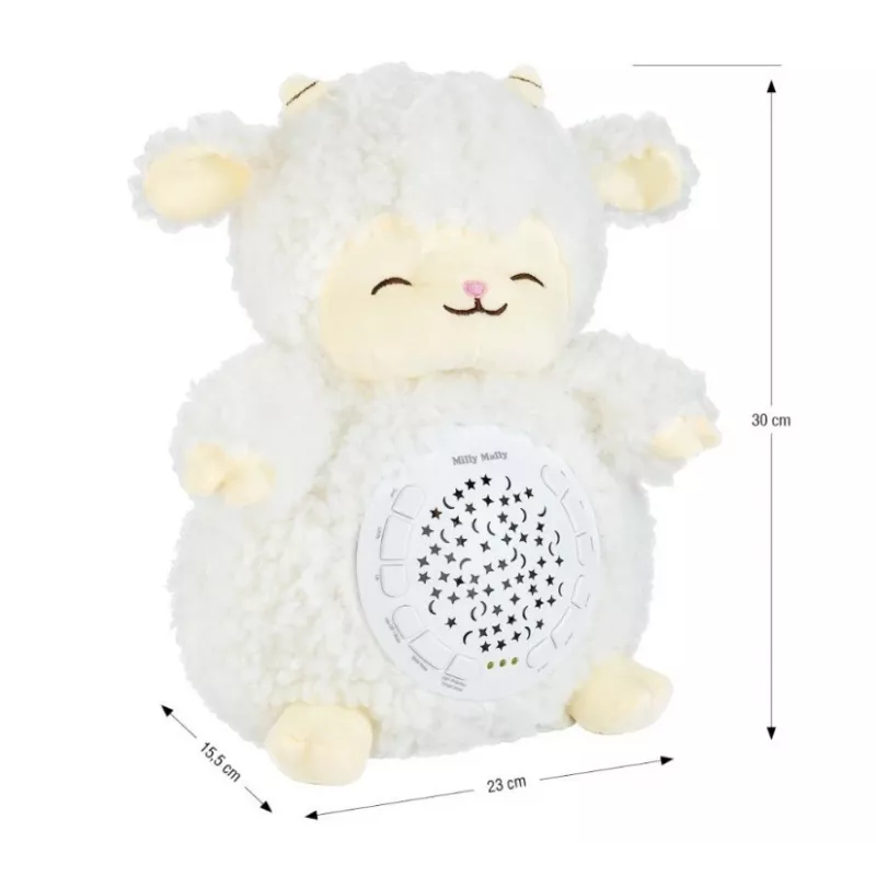 Plush projector toy milly mally Sheep Projector Plush Toy model 5664 for infants — soft night light