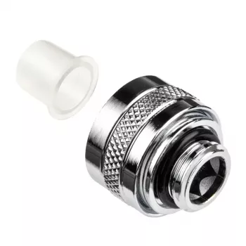 Fitting Alphacool 17470 — brass chrome PC water-cooling fitting, height 20 mm, weight 23 g