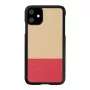 Smartphone case man and wood for iPhone 11 — black, mismatched design