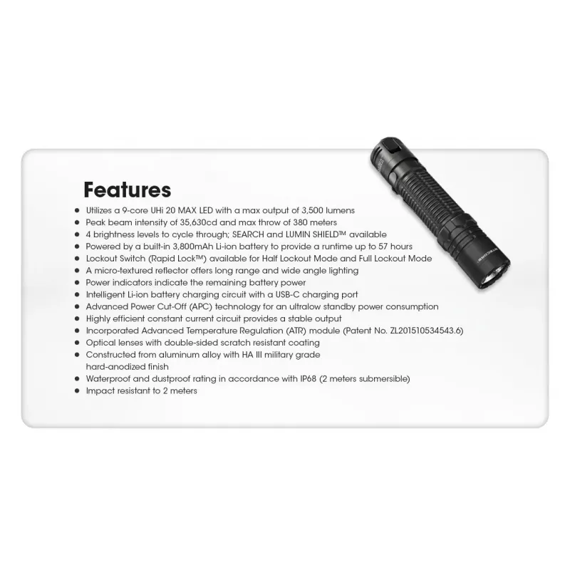 Nitecore EDC31 Flashlight, 3500 lm