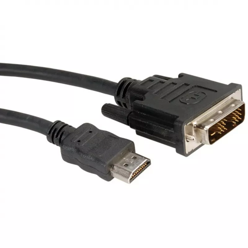ROLINE Cable DVI (18+1) ST - HDMI ST 1,0m (11.04.5519)