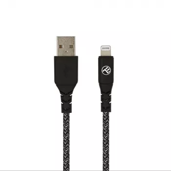 USB to Lightning data cable Tellur TLL155481 2.4A 1 m nylon black