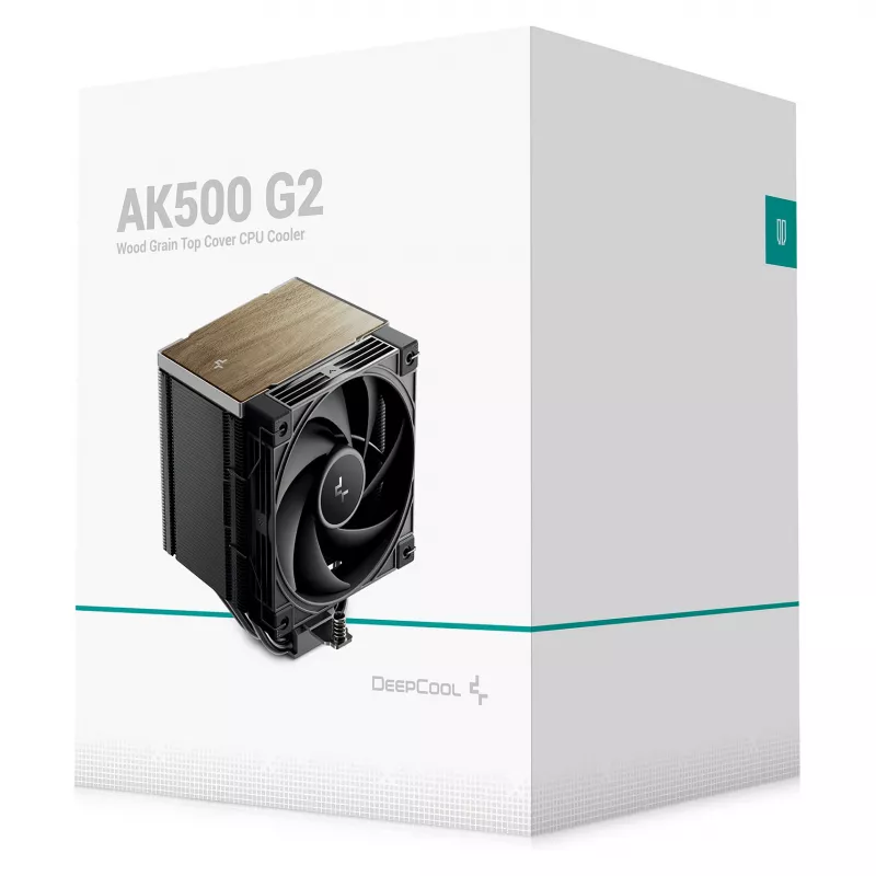 Air cooler DeepCool AK500 G2, 120 mm fan, max air pressure 3.33 mmH2O, 117×129×159 mm, black