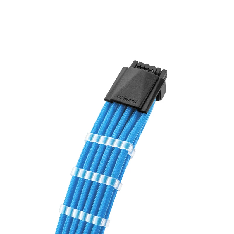 CableMod PRO ModMesh 12VHPWR Cable Extension Kit — light blue, 3-piece GPU 12+4 pin extensions