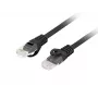 Network cable LANBERG PCU6-10CU-0050-BK Cat6 U/UTP RJ-45 0.5 m Black
