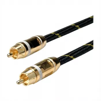 ROLINE GOLD RCA-Connection Cable simplex Plug / Plug, White 5,0m (11.09.4252)