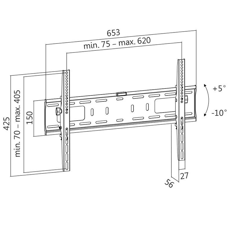 LogiLink BP0018 TV Mount/stand 177.8 cm (70) Black