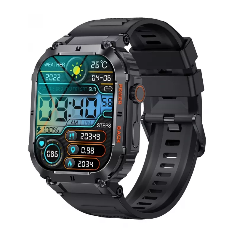 Denver SWC-191B smartwatch / sport watch 4.98 cm (1.96) IPS 45 mm Digital 320 x 386 pixels Touchscreen Black