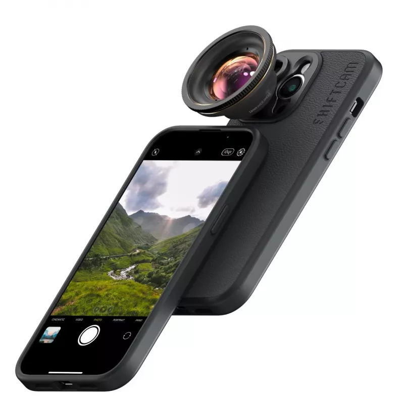 Photo lens ShiftCam LU-WD-016-23-EF Wide lens 16mm Black Gold