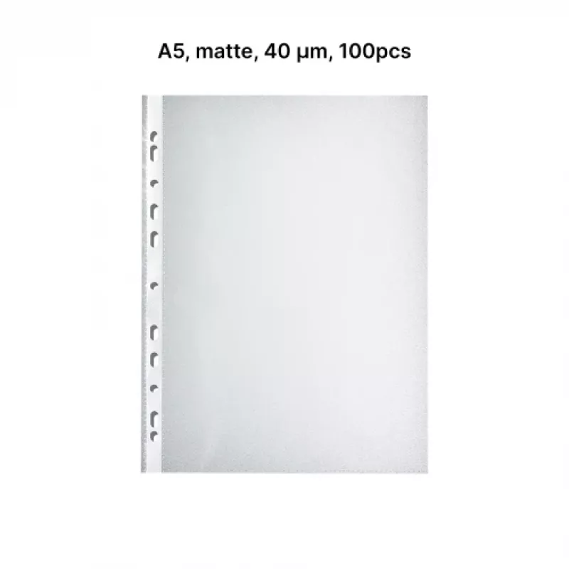 AD Class PUNCHED POCKET Orange Peel A5 40 micr., pouch 100 pcs
