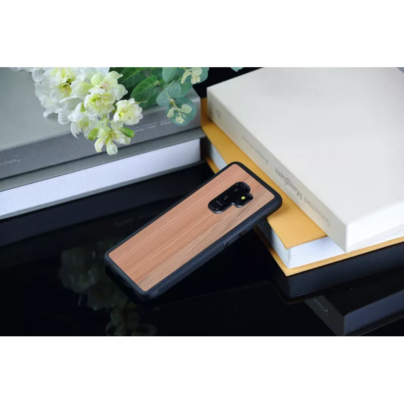 Smartphone case man and wood for Samsung Galaxy S9 Plus — cappuccino black