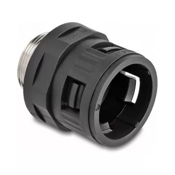 Conduit coupling DeLOCK 60456 M32 black brass plastic 2 pieces
