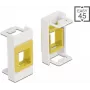 Keystone Holder DeLOCK Easy 45 Module 22.5 x 45 mm white yellow