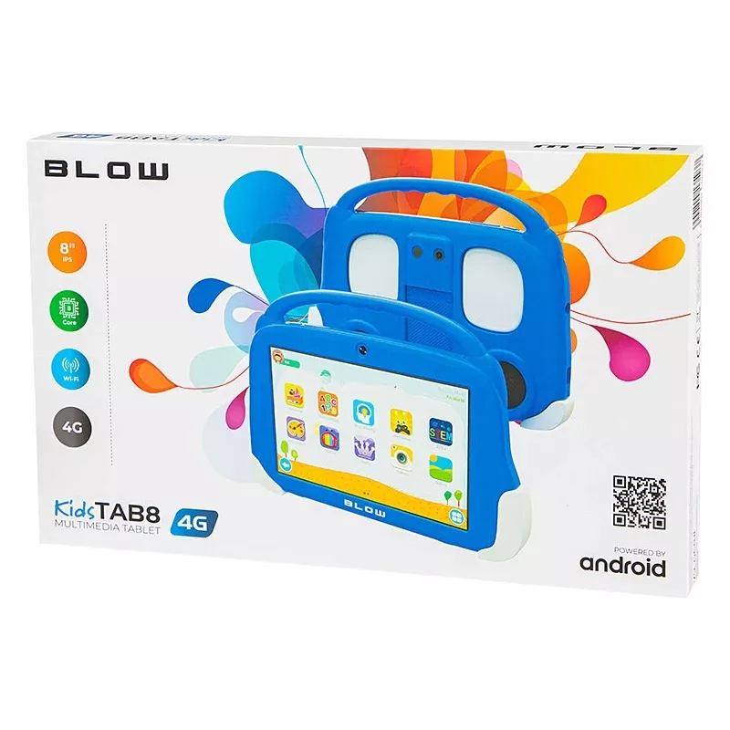 Tablet BLOW KidsTAB8 8 inch IPS HD Android 12, 1.6 GHz Octa-core T606, 4 GB RAM, 64 GB, LTE, MicroSD
