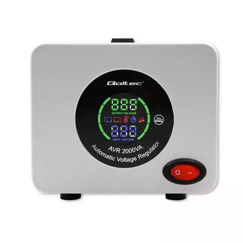 Qoltec 50724 Automatic Voltage Stabilizer AVR 2000VA