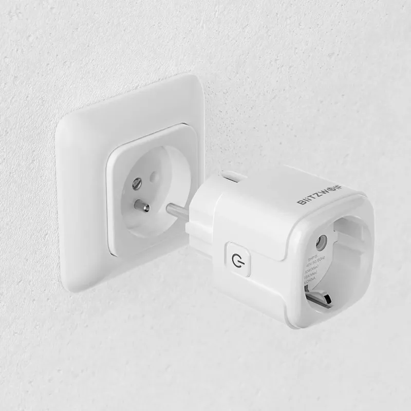Smart socket BlitzWolf BW-SHP15 ZigBee 3680W — in-wall Wi‑Fi/ ZigBee compatible power outlet