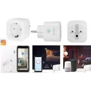 Smart Wi‑Fi Socket LOGILINK SH0101 White – Remote On/Off, App Control, Single Outlet