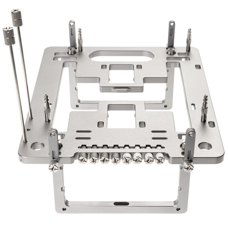 Mini benchtable case Streacom BC1 Mini V2 silver — compact open-frame chassis