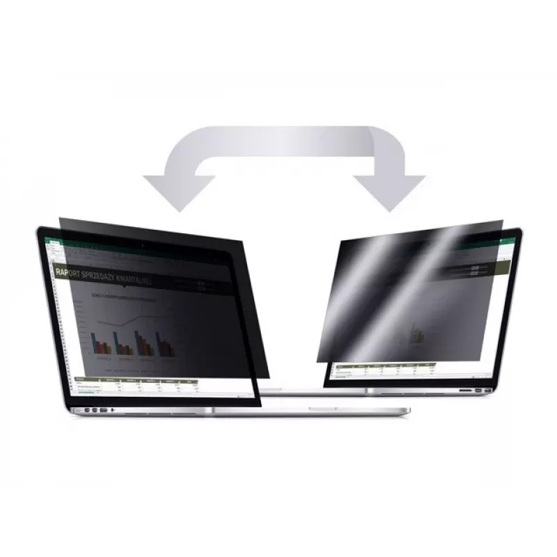 Frameless display privacy filter NATEC NFP-2118 for 27 inch (68.6 cm) 16:9 monitors, 598×337 mm, black