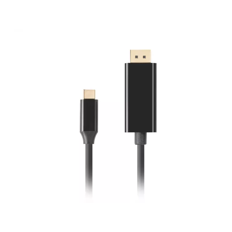 Video cable adapter LANBERG CA-CMDP-10CU-0030-BK, 3 m, USB Type-C to DisplayPort, 4K@60Hz/144Hz support