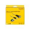 DeLOCK 63465 Serial Cable Black Transparent 1.8m USB Type-A DB-9