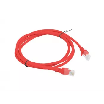 Network patch cord LANBERG Cat.5e UTP 1.5 m, red, CCA conductor, 26 AWG, 100 MHz