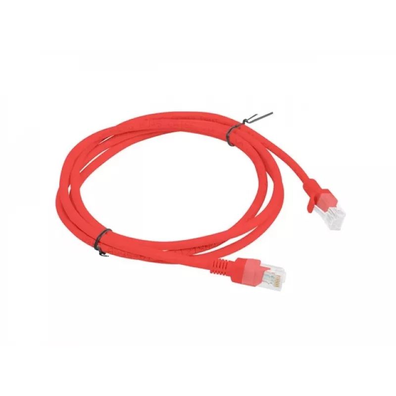 Network patch cord LANBERG Cat.5e UTP 1.5 m, red, CCA conductor, 26 AWG, 100 MHz