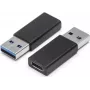 USB-A to USB-C Adapter ShiverPeaks 14-05032, USB 3.0, black