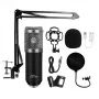 PC microphone MEDIA-TECH MT397S — wired, XLR in, 20–20000 Hz, 150 Ω, -32 dB, 2.4 m cable, desktop stand, black