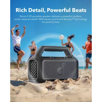 Stereo portable speaker Anker Soundcore Boom 2 SE — 2.0 channels, 30 W RMS, wireless, black