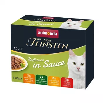 Wet cat food animonda Vom Feinsten adult 8×85 g sachets grain-free soy-free no artificial colours