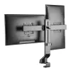Monitor holder MACLEAN MC-854 for two monitors 17–27 inch VESA 75x75 / 100x100, dual-arm desk mount